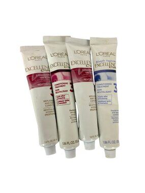 LOreal Paris Excellence Creme Conditioning Treatment 4-Pack 1.86 Fl Oz Tubes